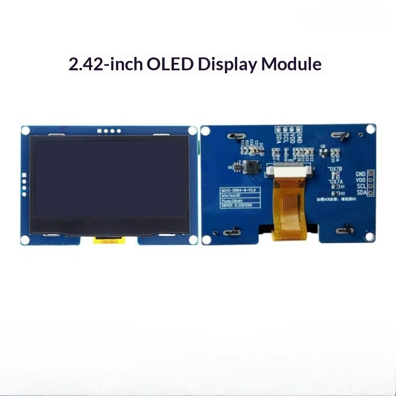Oled Display Module - 2.42-Inch OLED LCD Screen 4-pin Monochrome