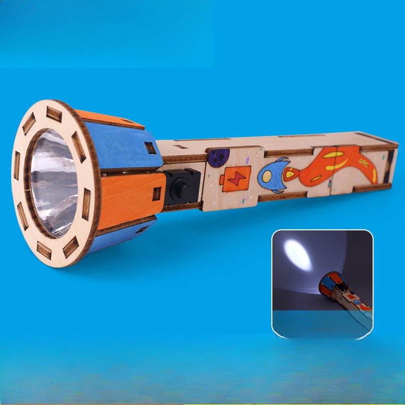 DIY Wooden Flashlight Kit Educ - Diy Electronics Projects For Kids recension och pris